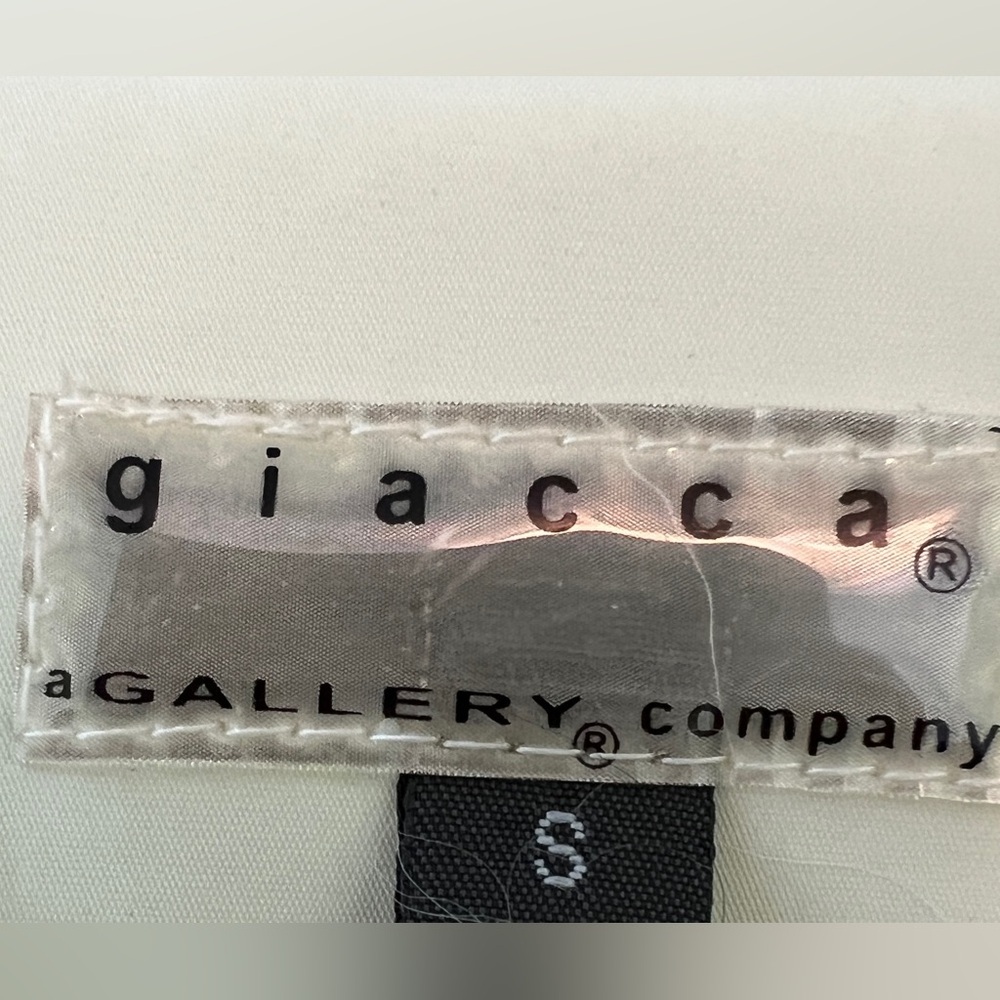 Giacca Gallery White Tie at Waist Lightweight Lined Zipper Safari Jacket S - Picture 8 of 10
